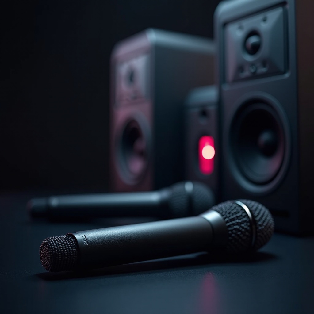 langaton mikrofonijärjestelmä kaiuttimilla