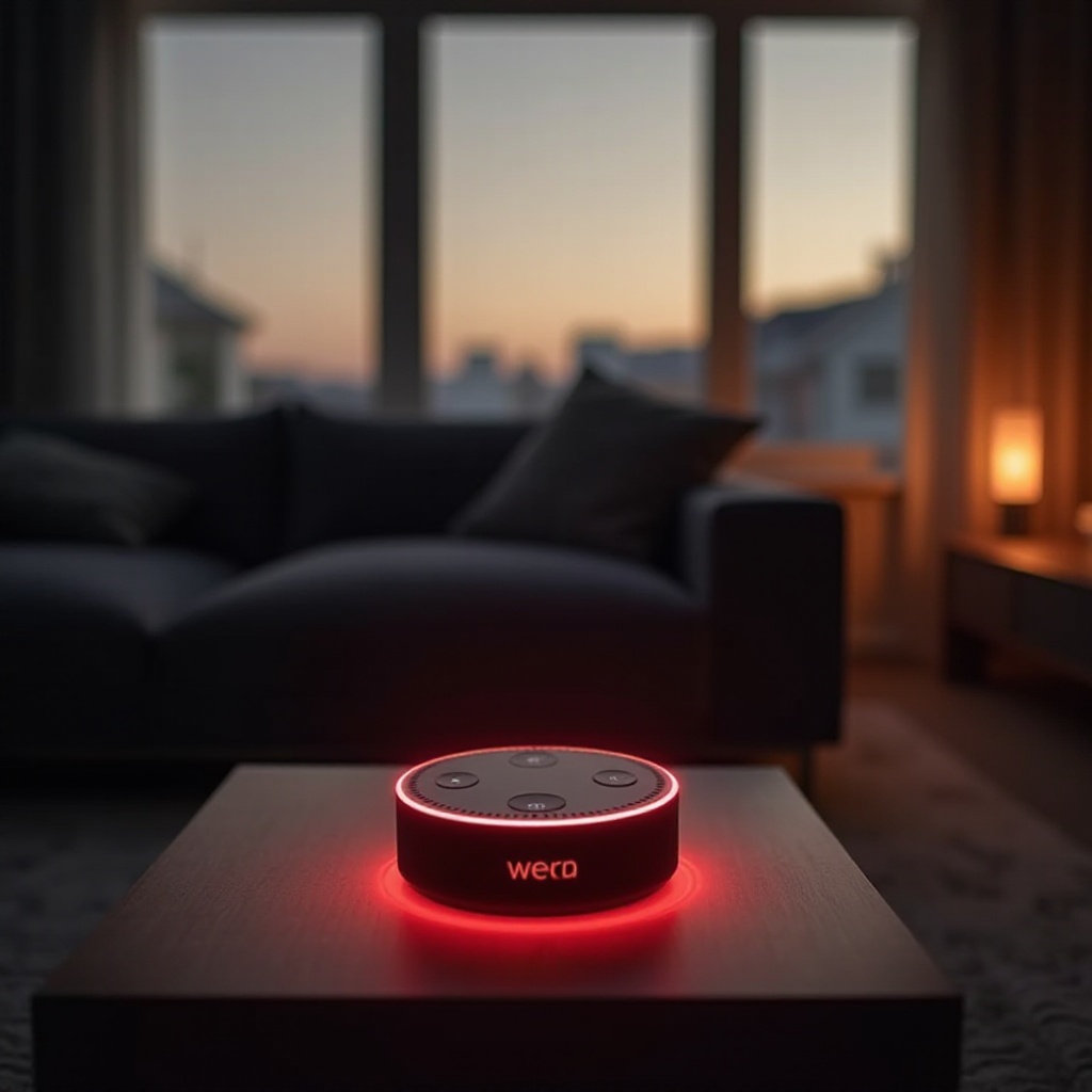 what does it mean when alexa is red