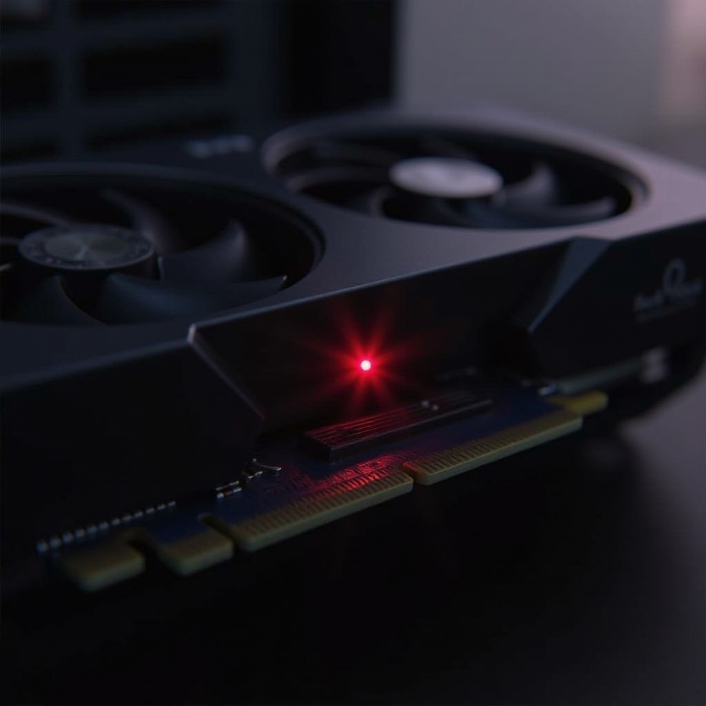 オフのときのASUS GPUの赤いライト