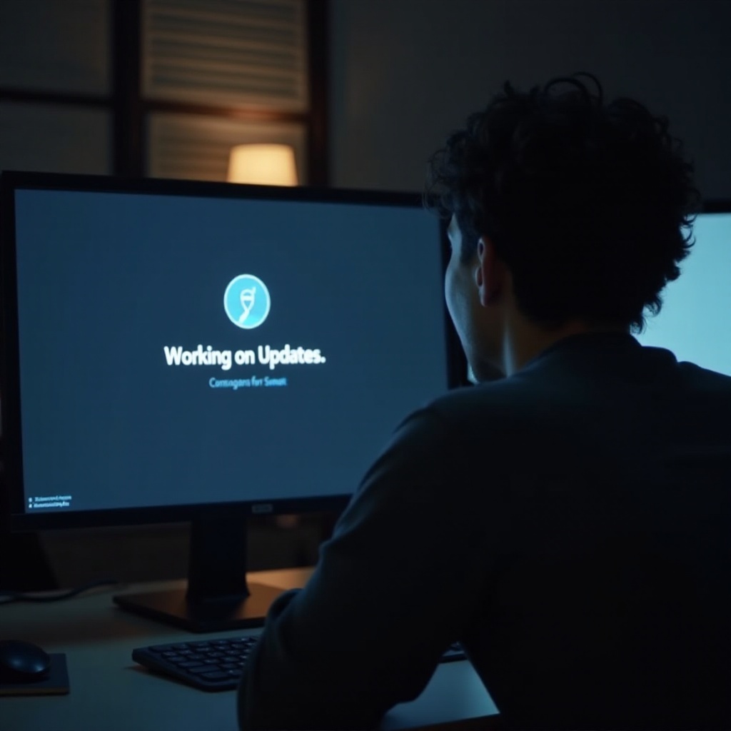 komputer utknął na aktualizacjach