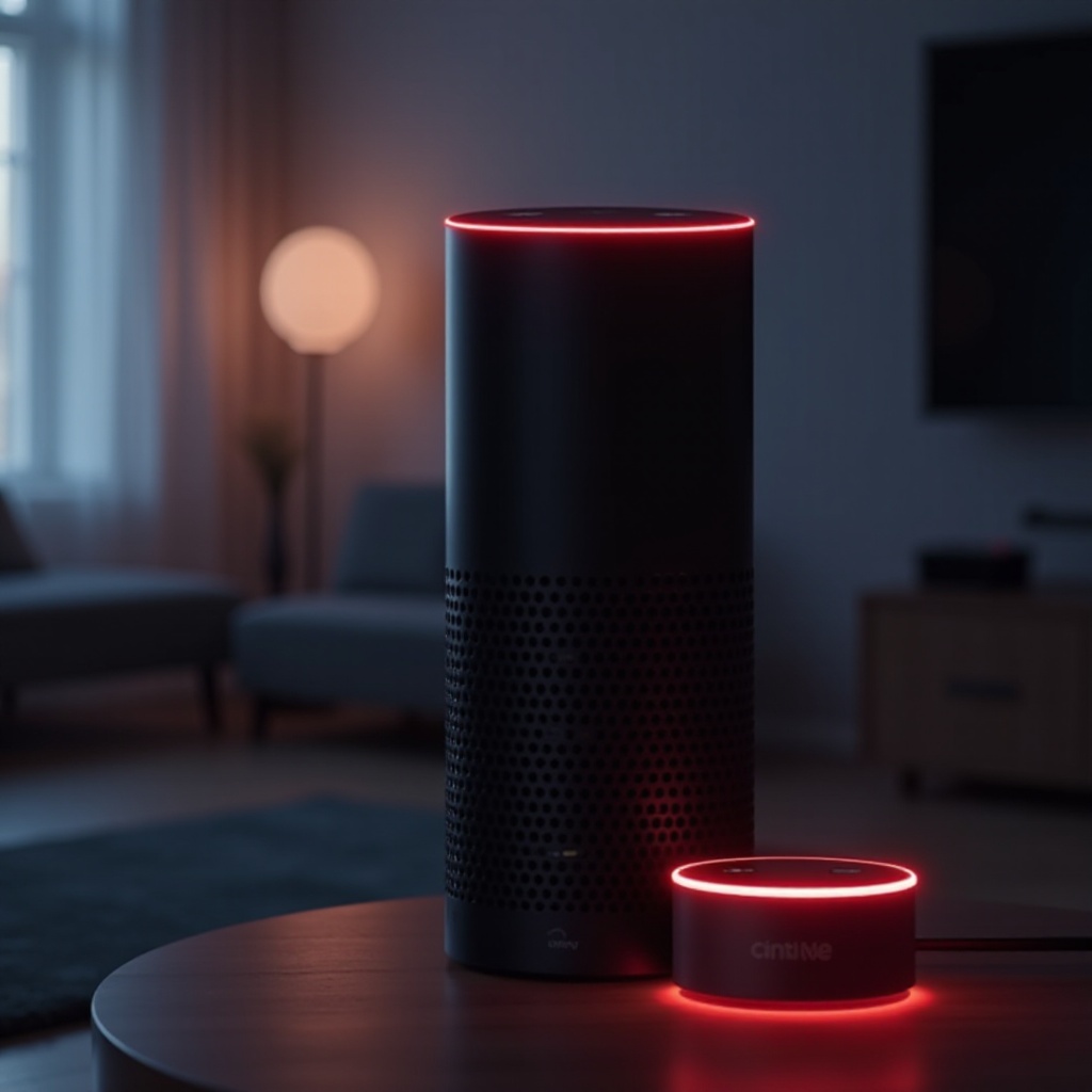 알렉사가 빨간색일 때 무슨 뜻인가요