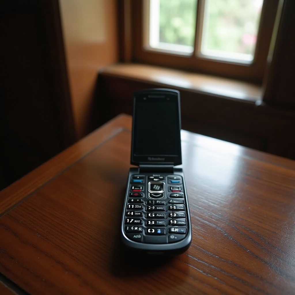 telefon z klapką Blackberry z klawiaturą