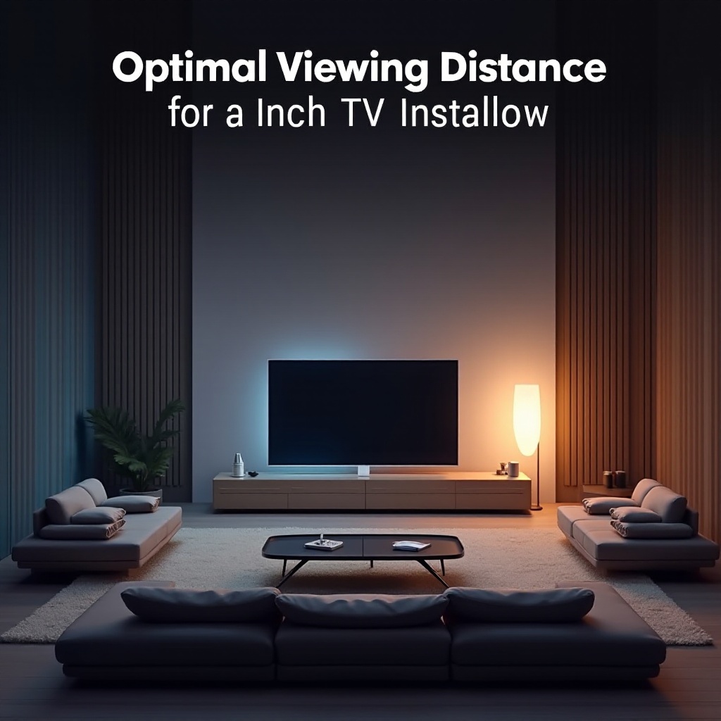 65인치 TV 소파에서의 거리