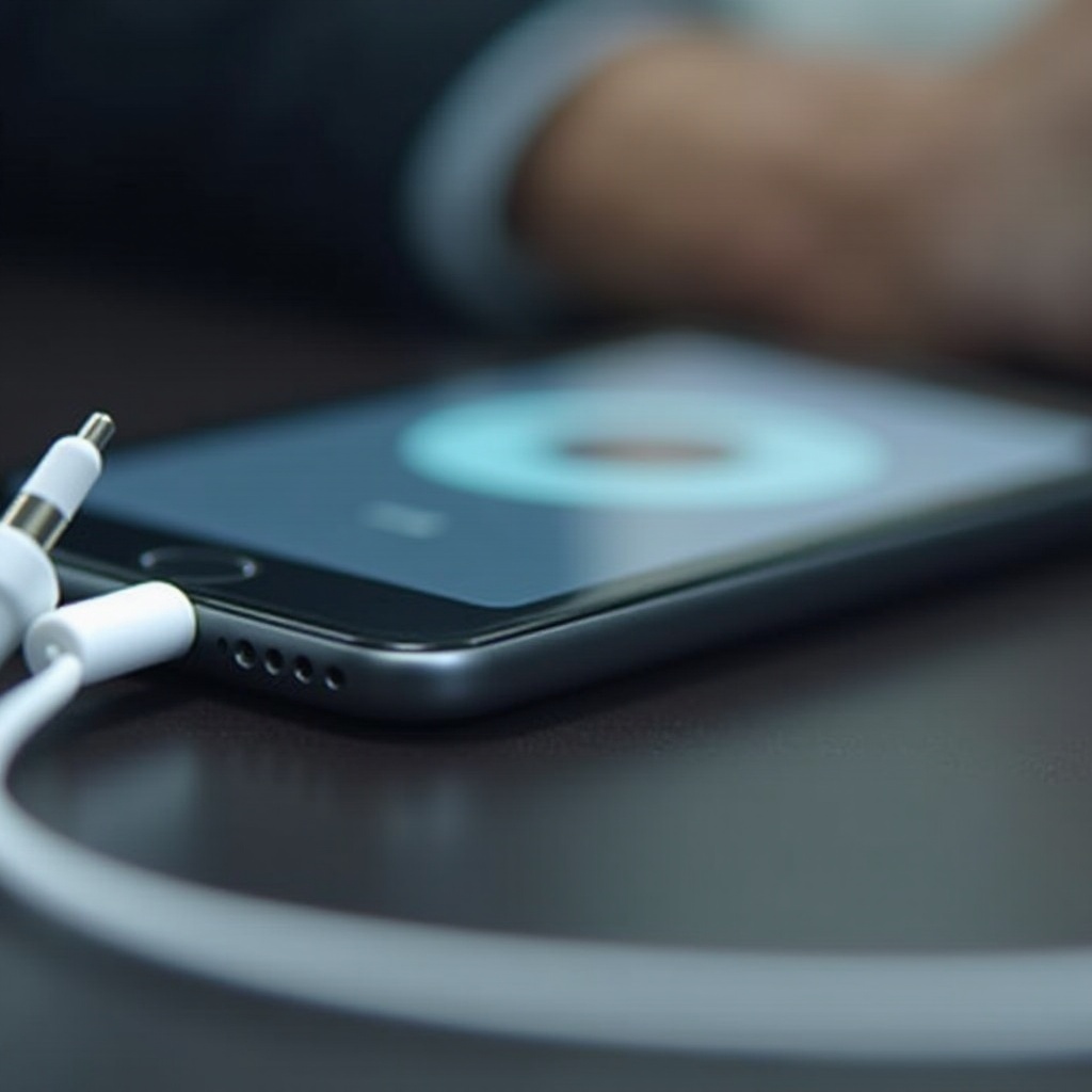 koptelefoon aangesloten, maar geluid komt uit de iPhone