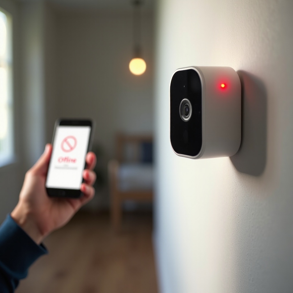 Blink-camera knippert rood en maakt geen verbinding