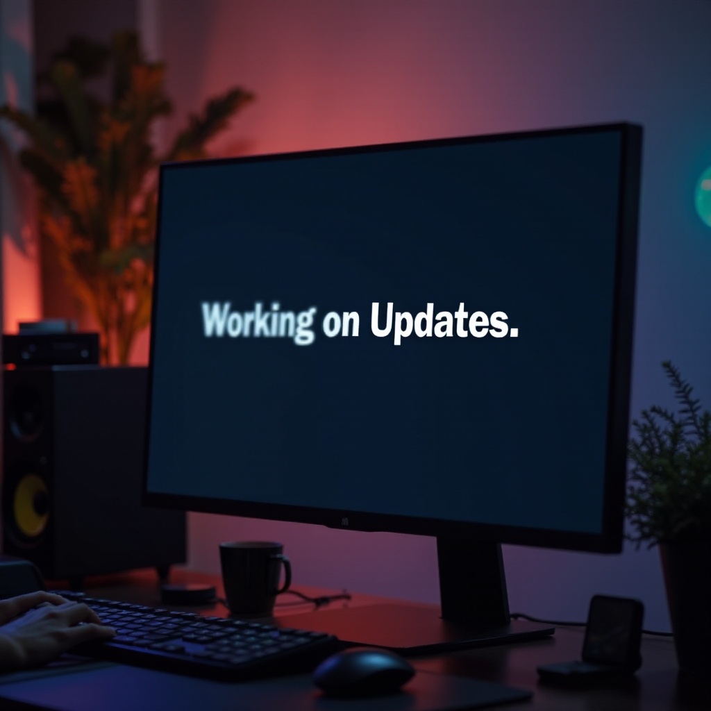 computer stuck on working on updates