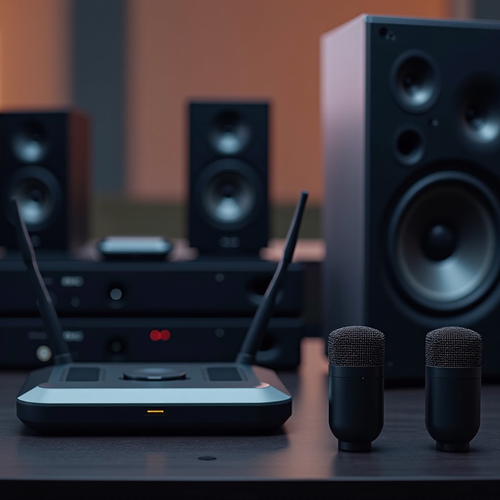 bezprzewodowy system mikrofonowy z głośnikami