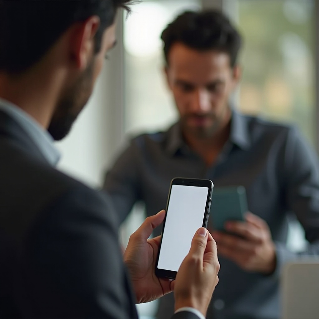 tautan telepon menghitamkan layar saat dalam biometrik