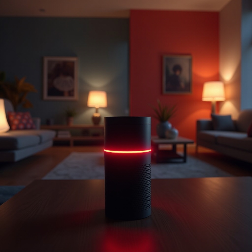 mitä tarkoittaa, kun Alexa on punainen