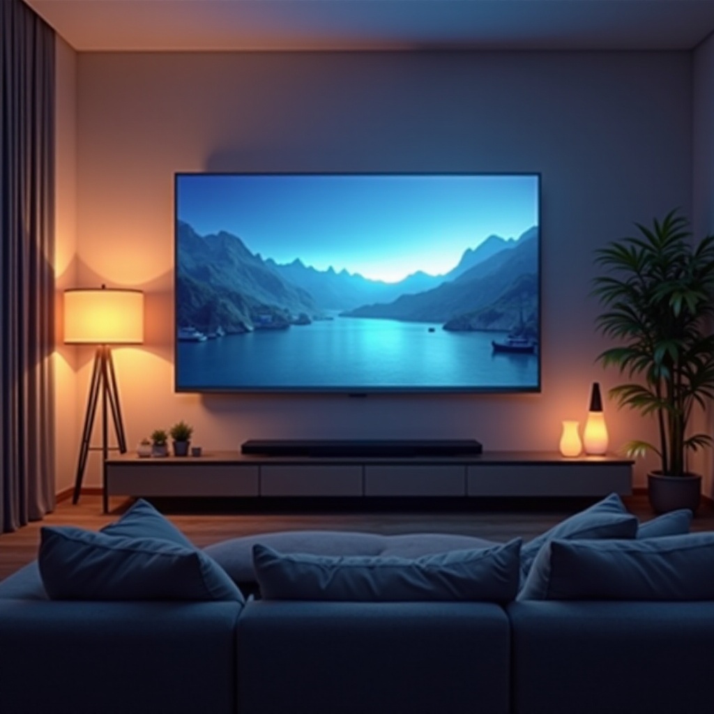 65-calowy telewizor odległość od sofy