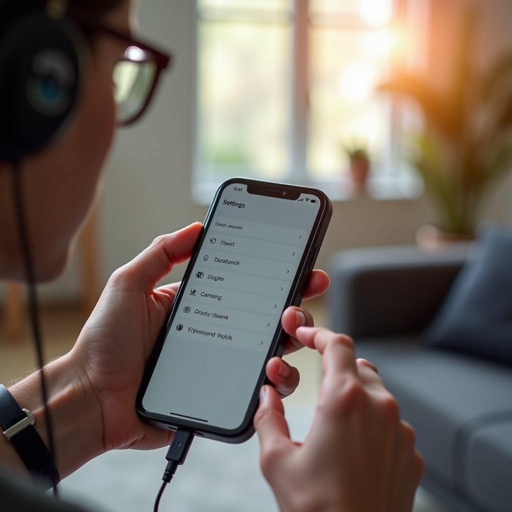 kuulokkeet ovat kytketty, mutta ääni tulee iPhonesta