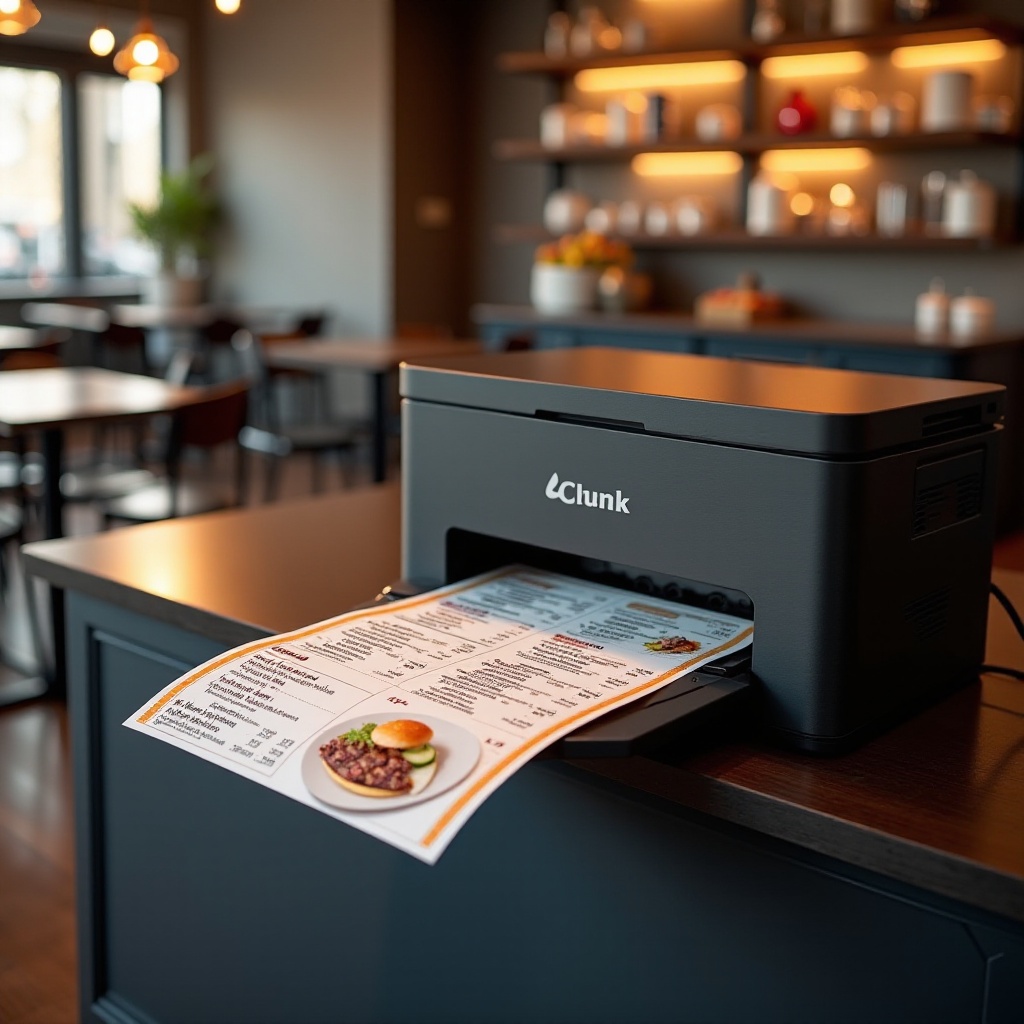 paras tulostin ravintolan ruokalistoille